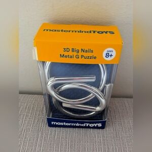 Brand New Mastermind Toys 3D Big Nails Metal G Puzzle